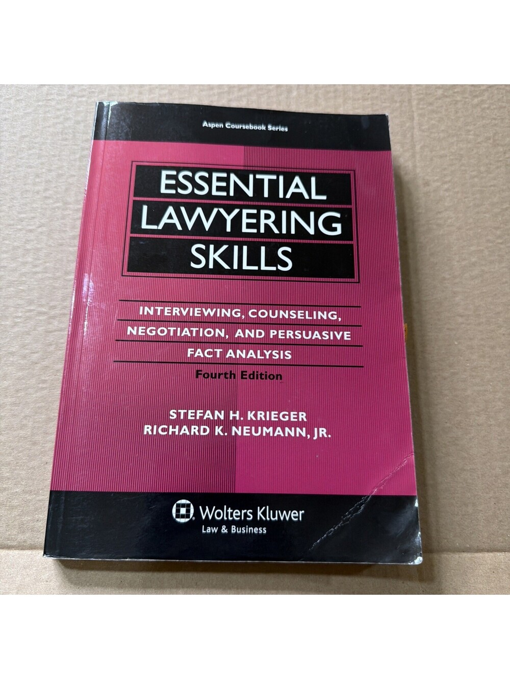 Essential Lawyering Skills Krieger Neumann 4th Ed Wolters Kluwer Law Aspen:VG S1